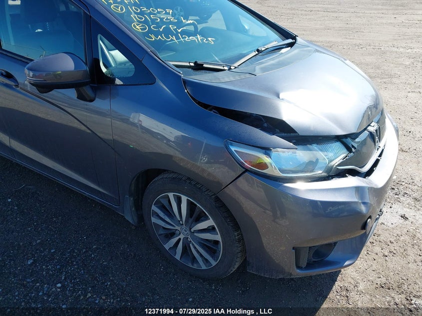 2017 Honda Fit 1.5 Ex exl Grey Lot 111012371994 Vin 3HGGK5H82HM103057