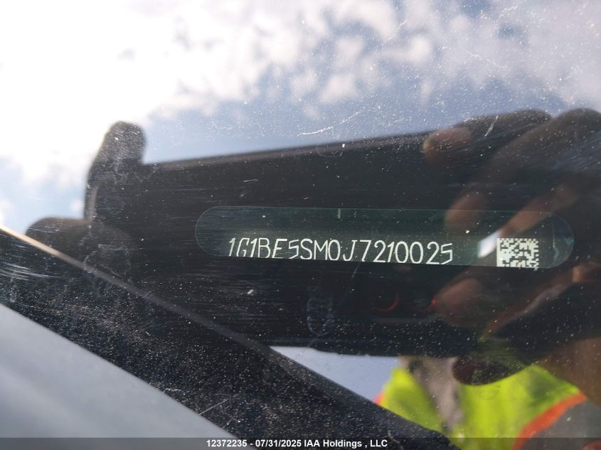 2018 Chevrolet Cruze Lt VIN: 1G1BE5SM0J7210025 Lot: 12372235