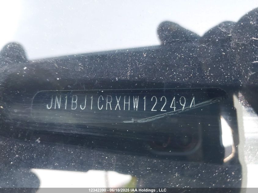 2017 Nissan Qashqai S/Sl/Sv VIN: JN1BJ1CRXHW122494 Lot: 12342390X