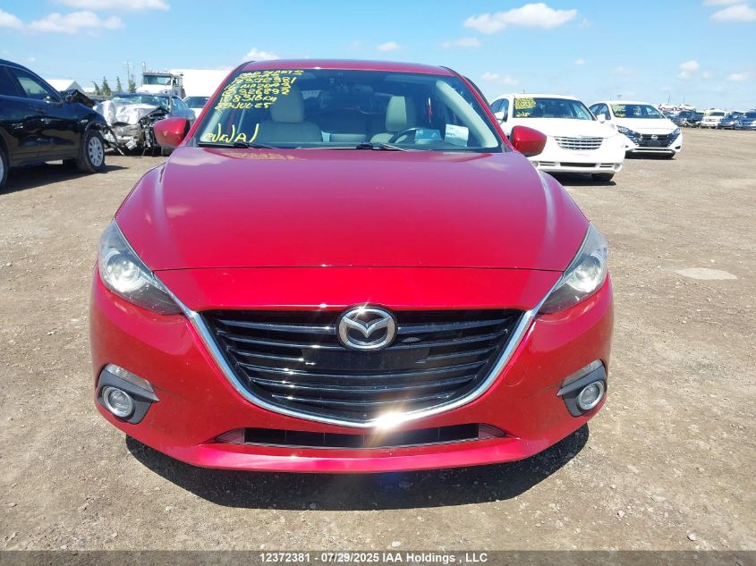 2016 Mazda 3 Touring VIN: JM1BM1M39G1326892 Lot: 12372381