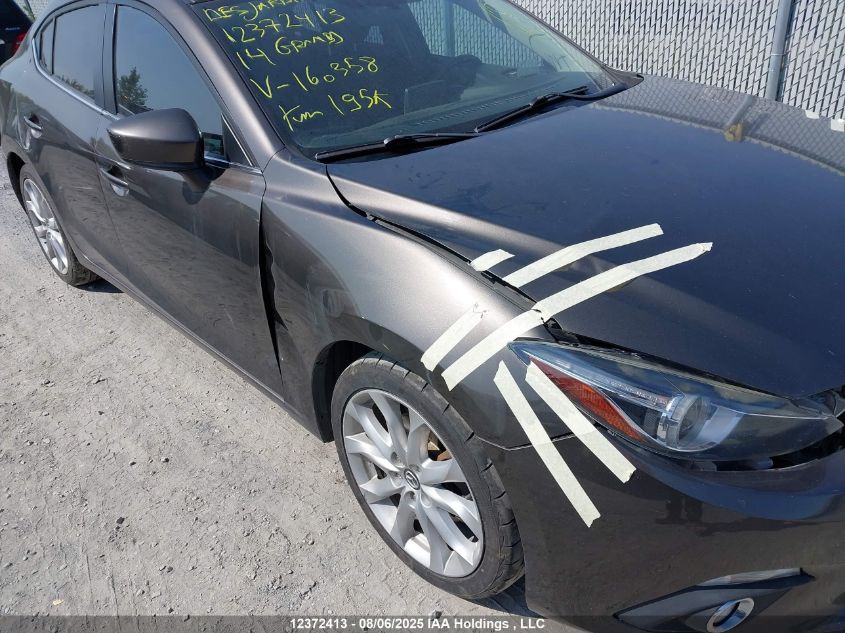 2014 Mazda 3 Grand Touring VIN: JM1BM1W3XE1160358 Lot: 12372413