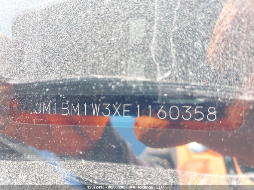 2014 Mazda 3 Grand Touring VIN: JM1BM1W3XE1160358 Lot: 12372413