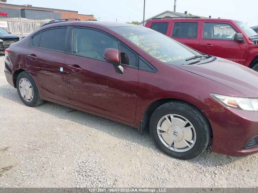 2013 Honda Civic Lx VIN: 2HGFB2F49DH004187 Lot: 12372881