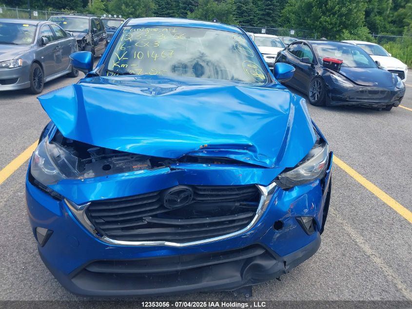 2016 Mazda Cx-3 Gs VIN: JM1DKBC70G0101467 Lot: 12353056X