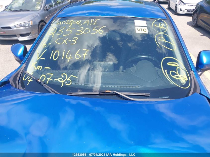 2016 Mazda Cx-3 Gs VIN: JM1DKBC70G0101467 Lot: 12353056X