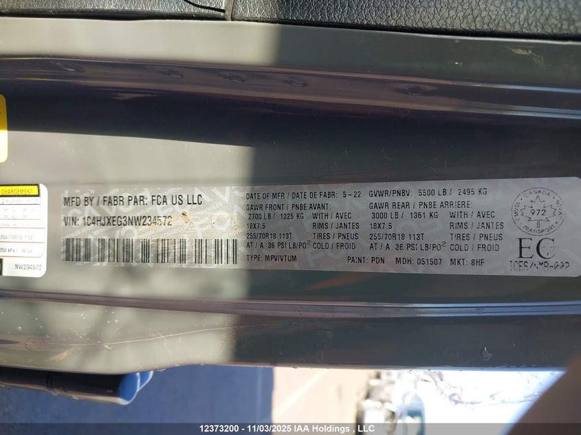 1C4HJXEG3NW234572 2022 JEEP WRANGLER photo no. 9