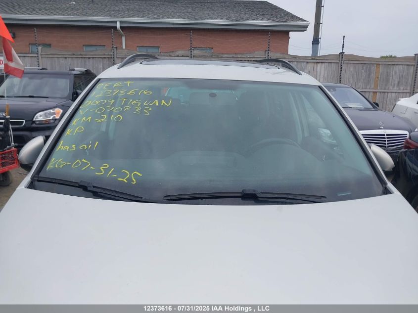 2009 Volkswagen Tiguan Se/Sel VIN: WVGBV75N39W070833 Lot: 12373616