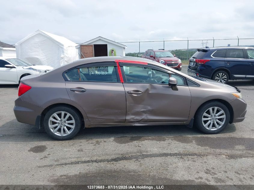 2012 Honda Civic Ex VIN: 2HGFB2F52CH055652 Lot: 12373683