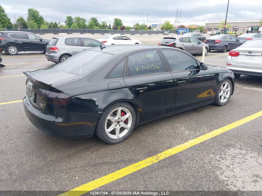 2013 Audi A4 2.0T VIN: WAUDFCFL9DN041154 Lot: 12361704X