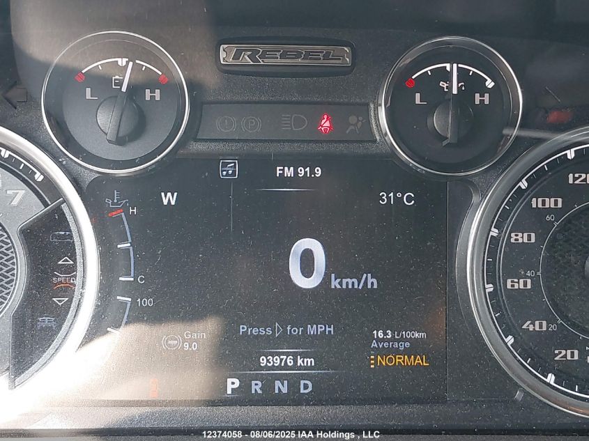 2018 Ram 1500 Rebel VIN: 1C6RR7YT3JS205166 Lot: 12374058