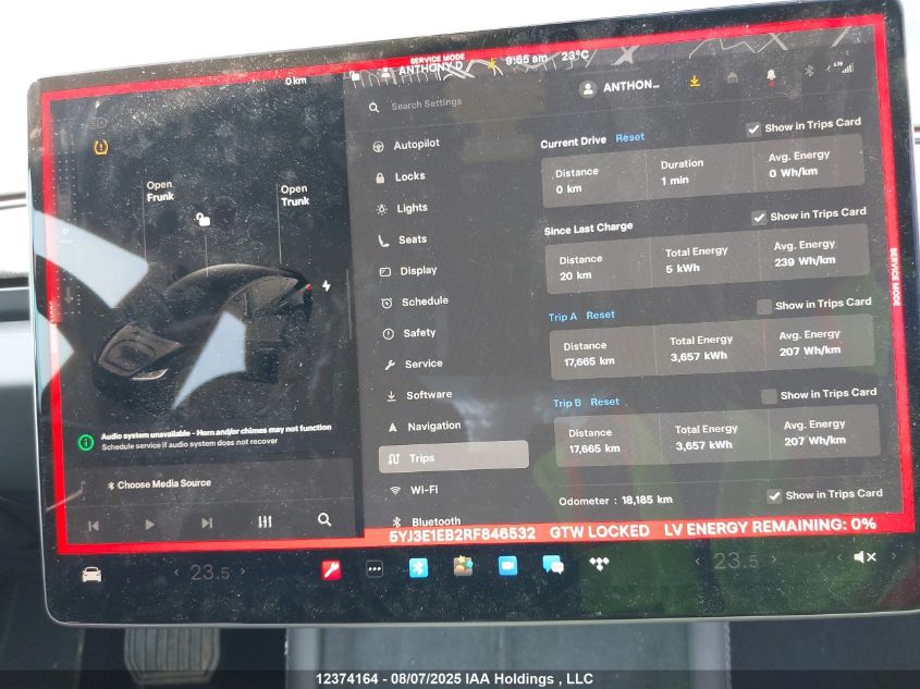 2024 Tesla Model 3 Long Range VIN: 5YJ3E1EB2RF846532 Lot: 12374164