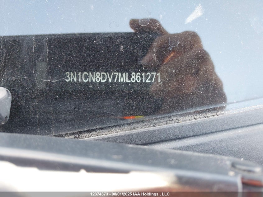 2021 Nissan Versa VIN: 3N1CN8DV7ML861271 Lot: 12374373