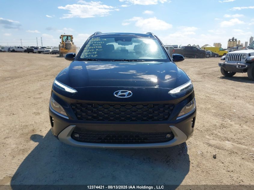 2022 Hyundai Kona Sel/Se VIN: KM8K2CAB0NU885302 Lot: 12374421