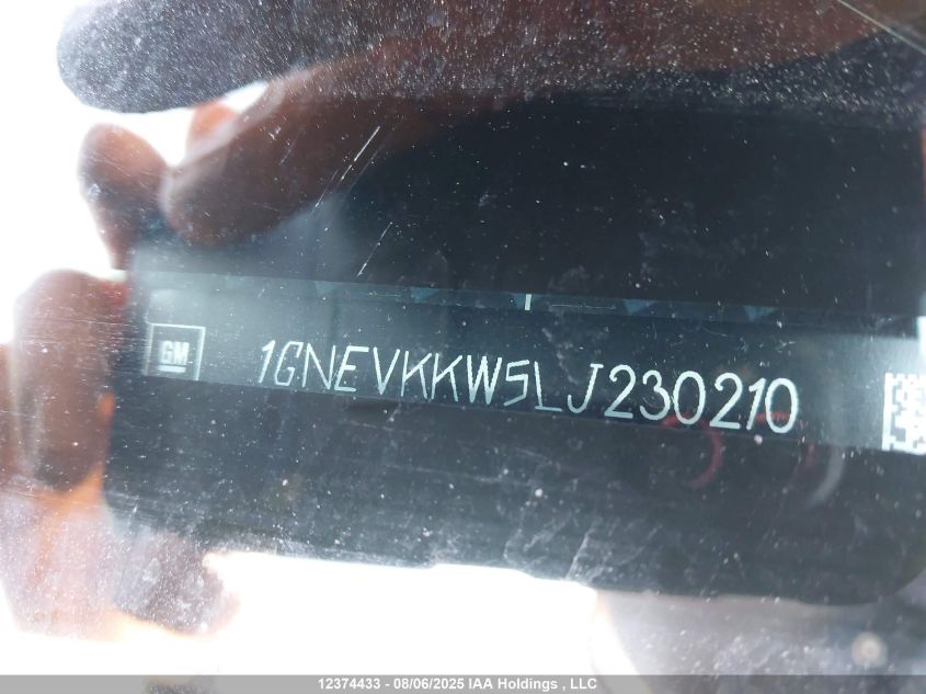 2020 Chevrolet Traverse Premier VIN: 1GNEVKKW5LJ230210 Lot: 12374433