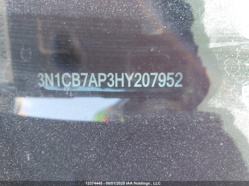 3N1CB7AP3HY207952 2017 NISSAN SENTRA photo no. 9
