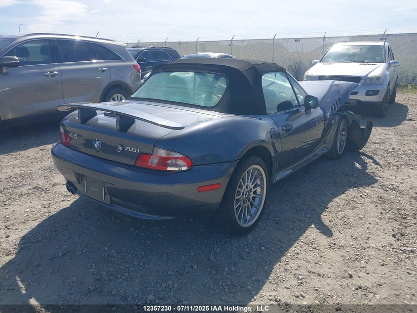 2001 BMW Z3 3.0I VIN: WBACN53451LJ56235 Lot: 12357230X