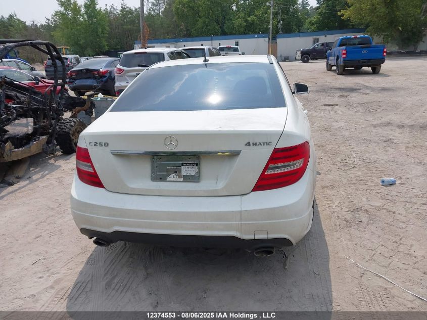 2012 Mercedes-Benz C 250 4Matic VIN: WDDGF8FB6CA740371 Lot: 12374553