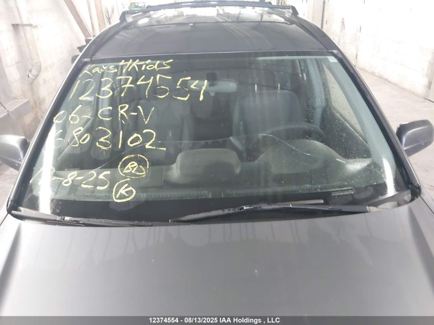 2006 Honda Cr-V Se VIN: JHLRD78526C803102 Lot: 12374554