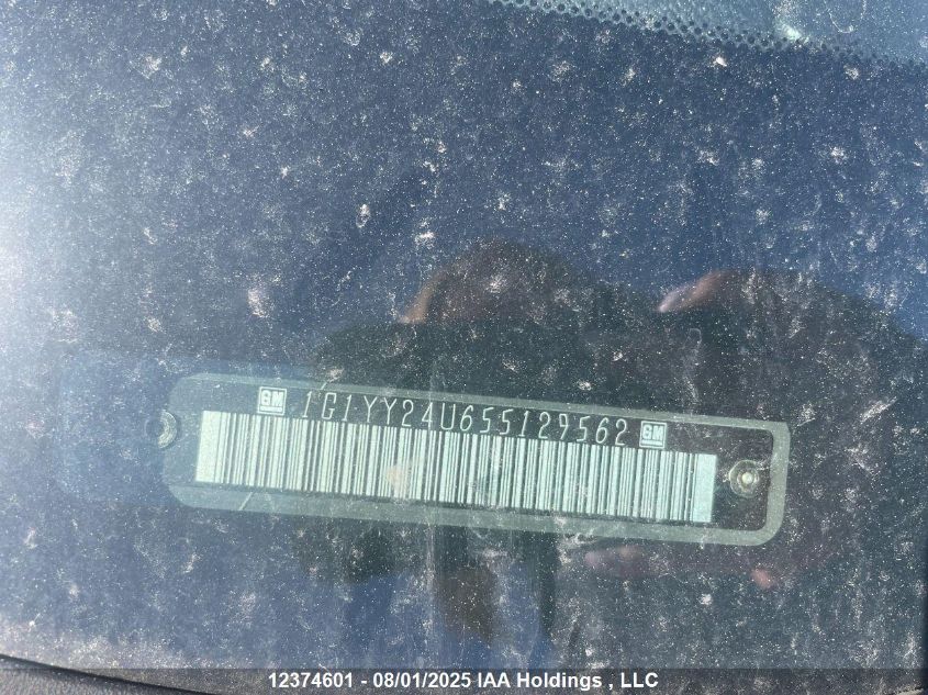 2005 Chevrolet Corvette VIN: 1G1YY24U655129562 Lot: 12374601