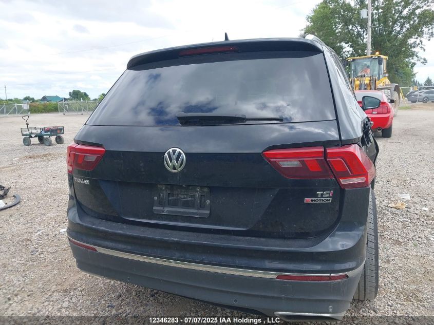 2018 Volkswagen Tiguan Highline VIN: 3VV4B7AX8JM017189 Lot: 12346283X