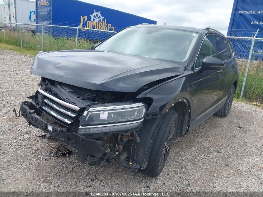 2018 Volkswagen Tiguan Highline VIN: 3VV4B7AX8JM017189 Lot: 12346283X