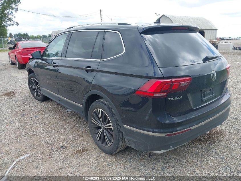 2018 Volkswagen Tiguan Highline VIN: 3VV4B7AX8JM017189 Lot: 12346283X