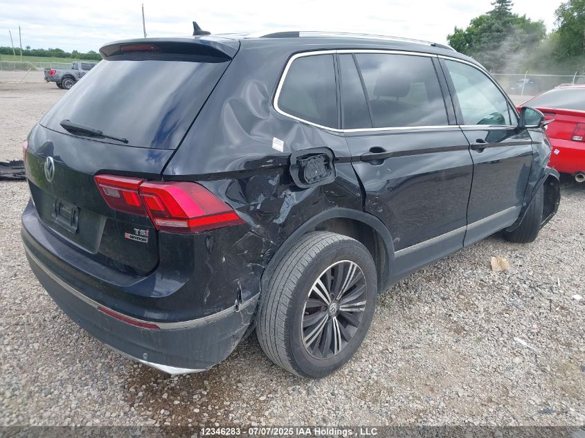 2018 Volkswagen Tiguan Highline VIN: 3VV4B7AX8JM017189 Lot: 12346283X