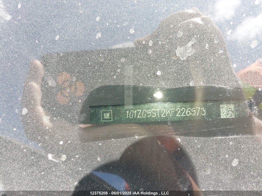 2019 Chevrolet Malibu VIN: 1G1ZG5ST2KF226573 Lot: 12375208