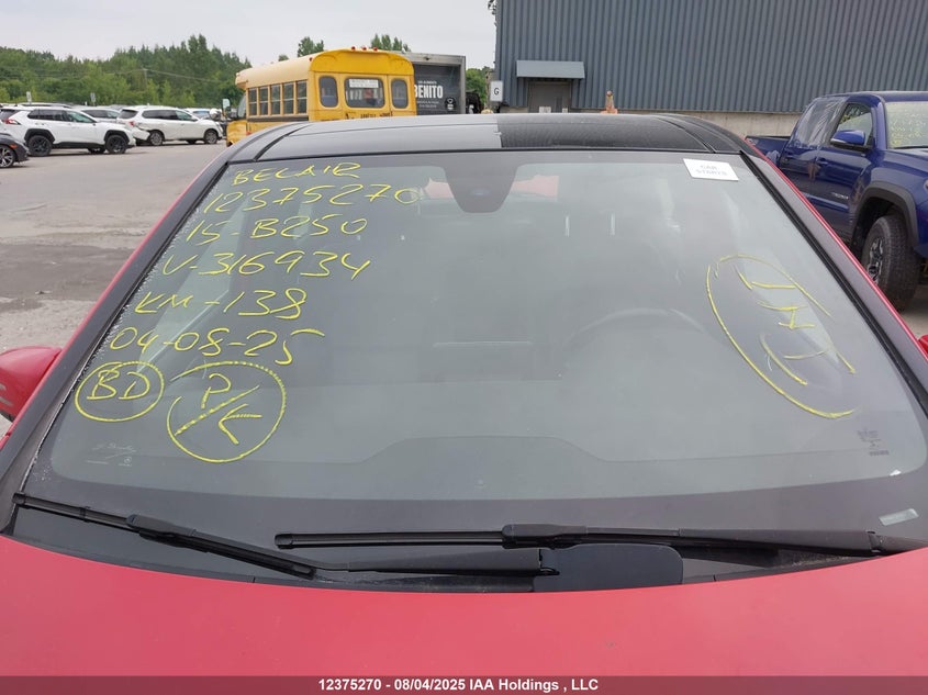 2015 Mercedes-Benz B 250 Sports Tourer VIN: WDDMH4GB7FJ316934 Lot: 12375270