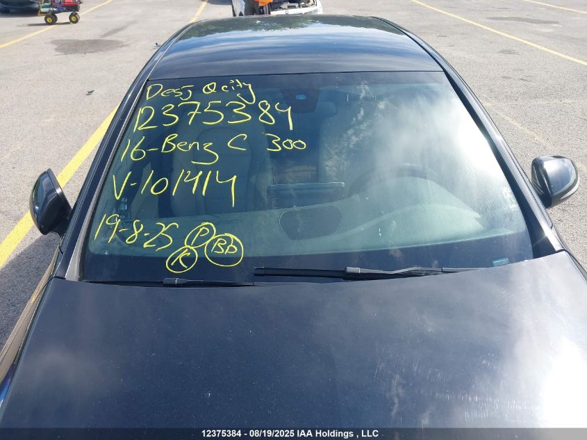 2016 Mercedes-Benz C 300 4Matic VIN: 55SWF4KB3GU101414 Lot: 12375384