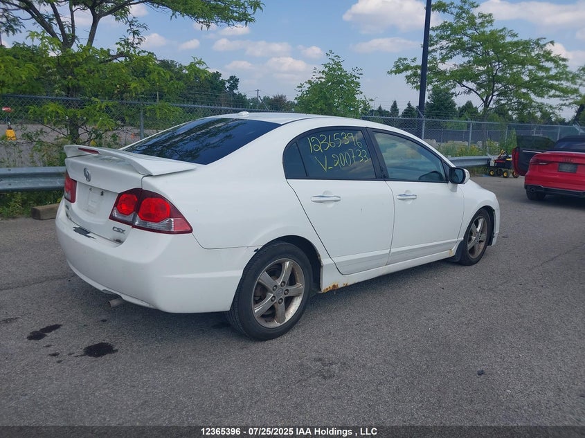 2010 Acura Csx I-Tech VIN: 2HHFD5F78AH200733 Lot: 12365396X