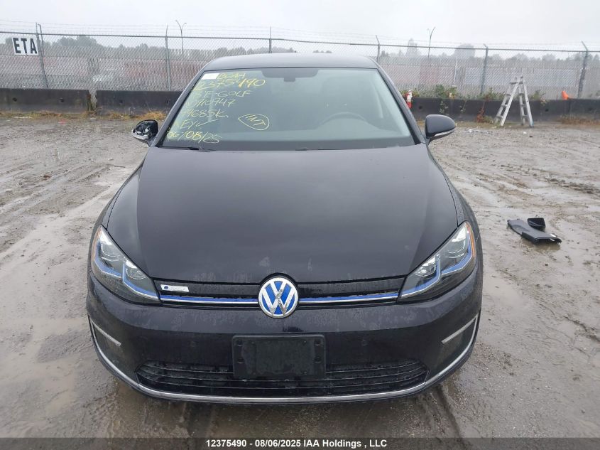 2018 Volkswagen E-Golf Comfortline VIN: WVWPR7AU1JW910947 Lot: 12375490
