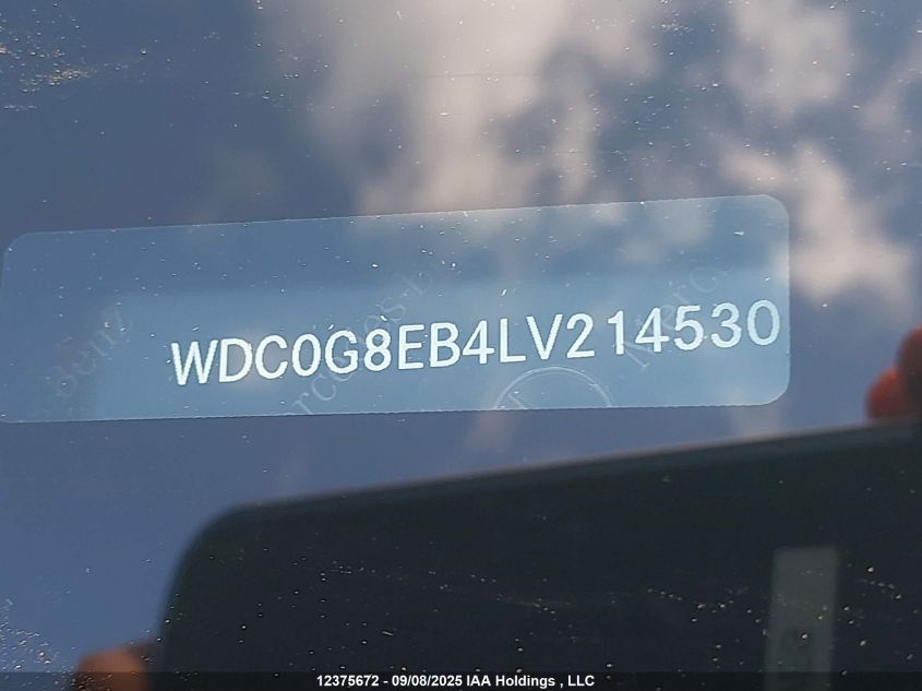 Auction sale of the 2020 MERCEDES BENZ GLC 300 , vin: WDC0G8EB4LV214530, lot number: 12375672