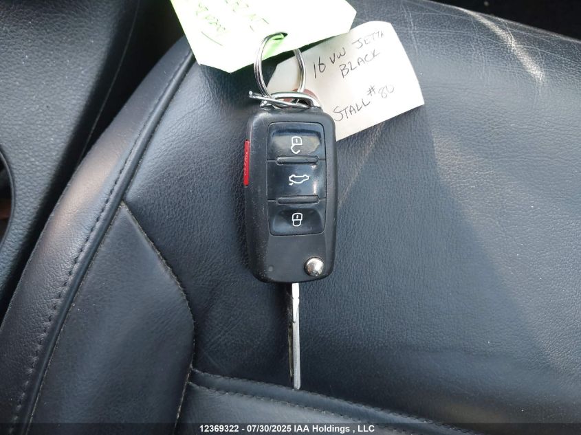 2016 Volkswagen Jetta 1.8 Tsi Comfortline/1.8 Tsi Highline VIN: 3VWL07AJ4GM289580 Lot: 12369322X