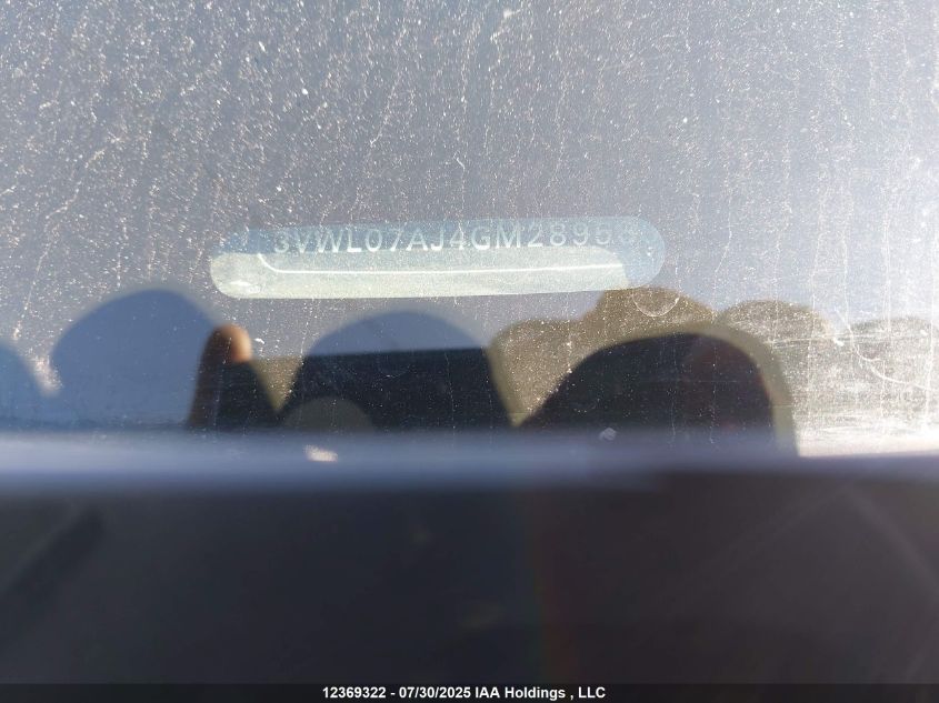 2016 Volkswagen Jetta 1.8 Tsi Comfortline/1.8 Tsi Highline VIN: 3VWL07AJ4GM289580 Lot: 12369322X