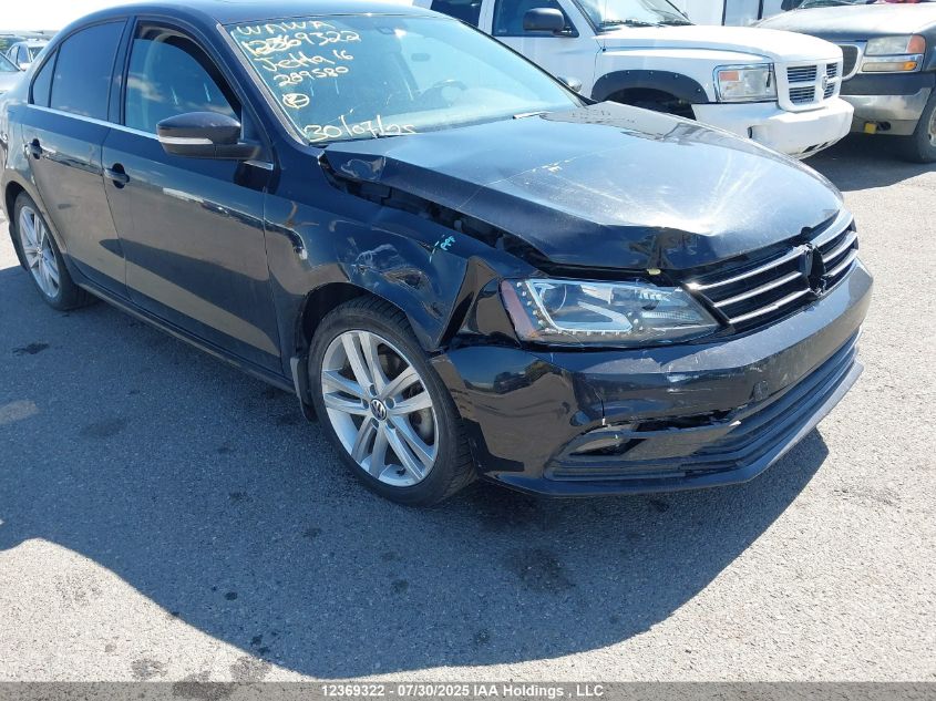 2016 Volkswagen Jetta 1.8 Tsi Comfortline/1.8 Tsi Highline VIN: 3VWL07AJ4GM289580 Lot: 12369322X