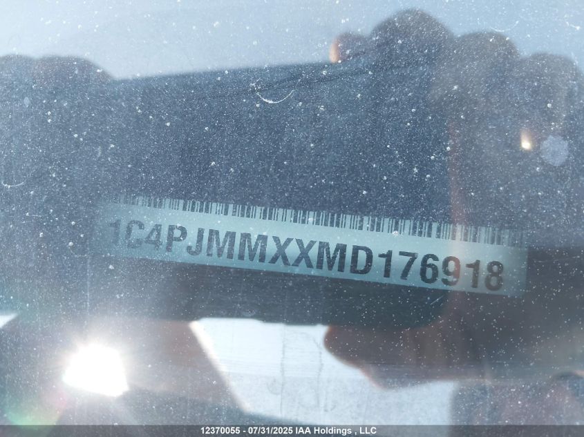 2021 Jeep Cherokee Altitude VIN: 1C4PJMMXXMD176918 Lot: 12370055X