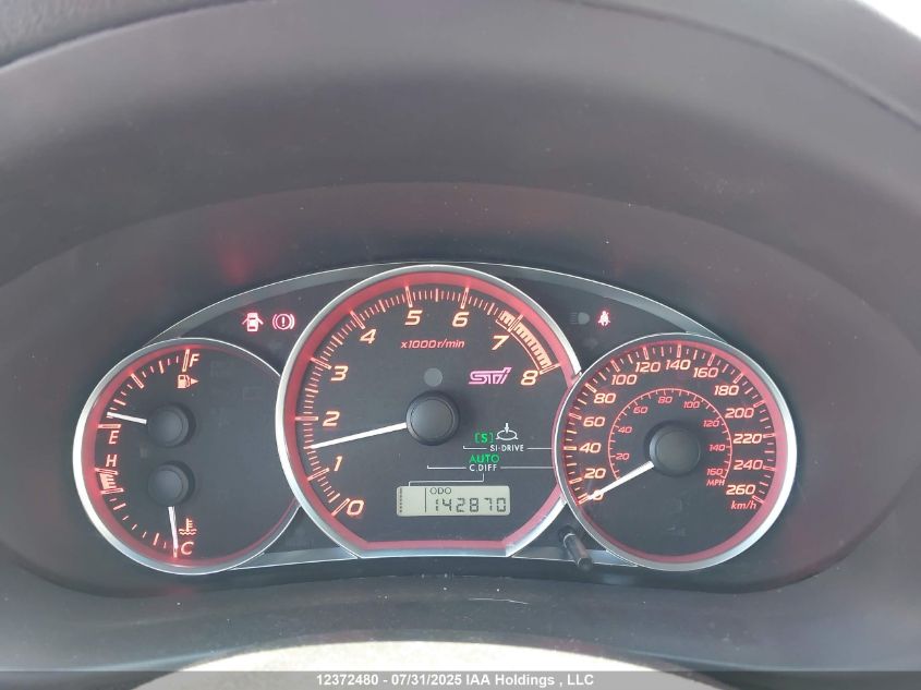 2012 Subaru Wrx Sti Sti VIN: JF1GV8G66CL014275 Lot: 12372480X