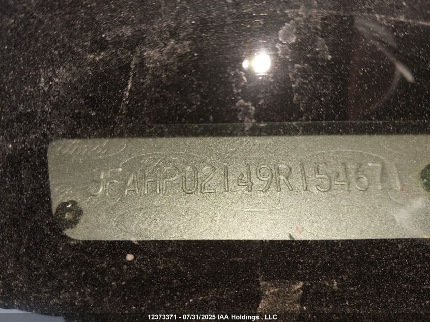 2009 Ford Fusion Sel VIN: 3FAHP02149R154671 Lot: 12373371X