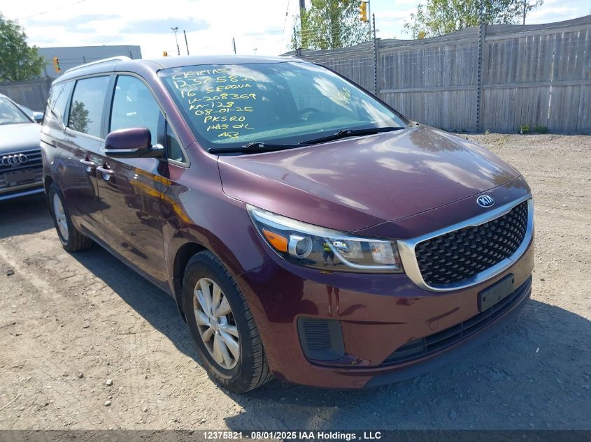 2016 Kia Sedona Lx VIN: KNDMB5C16G6208369 Lot: 12375821