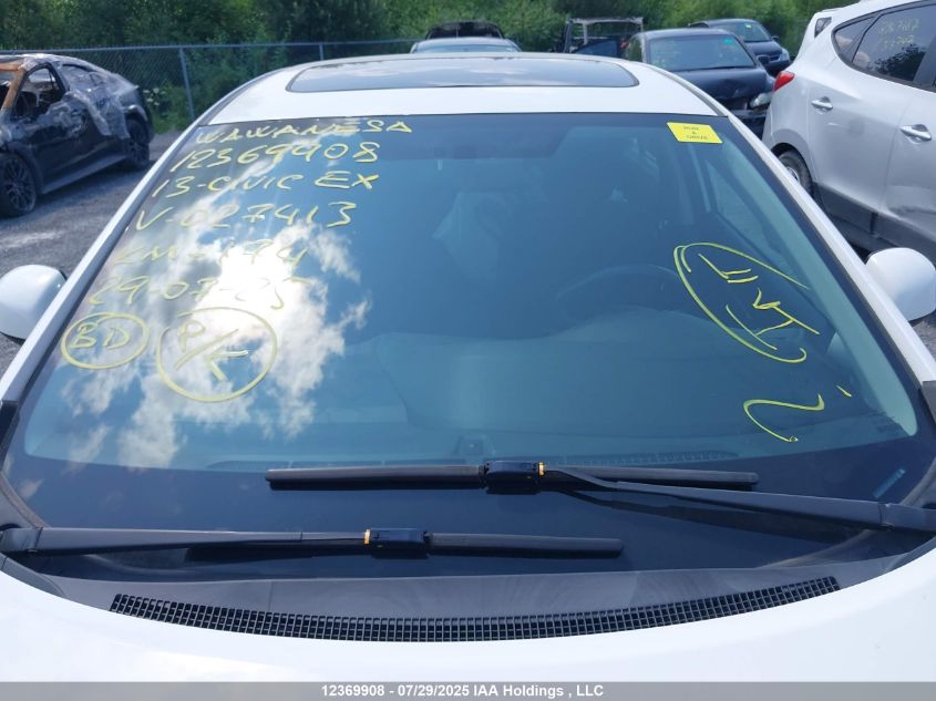 2013 Honda Civic Ex 4Dr VIN: 2HGFB2F57DH027413 Lot: 12369908X