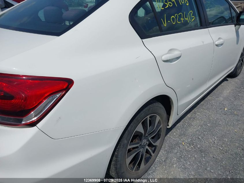 2013 Honda Civic Ex 4Dr VIN: 2HGFB2F57DH027413 Lot: 12369908X