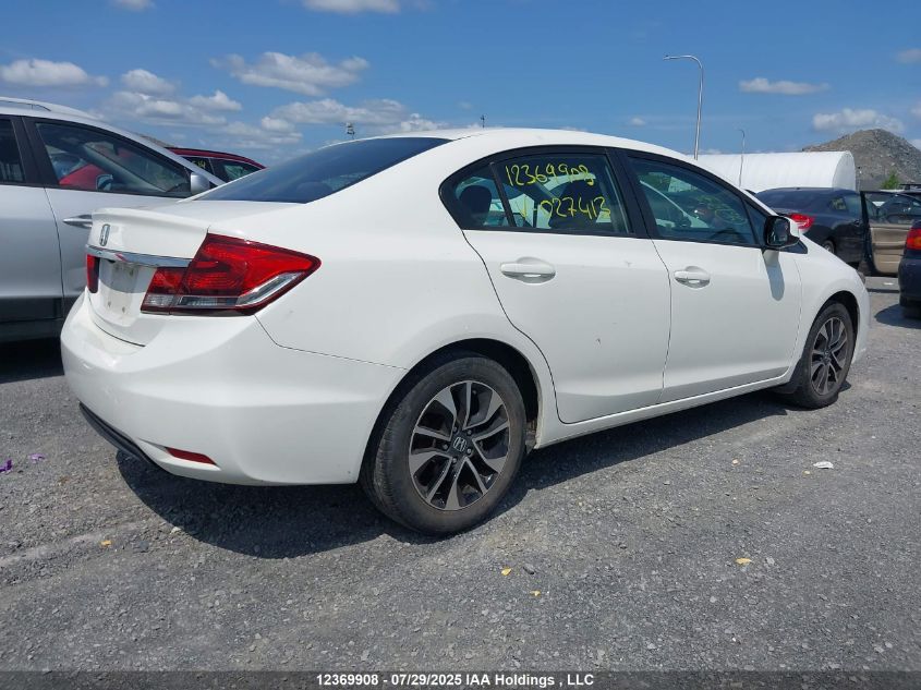 2013 Honda Civic Ex 4Dr VIN: 2HGFB2F57DH027413 Lot: 12369908X