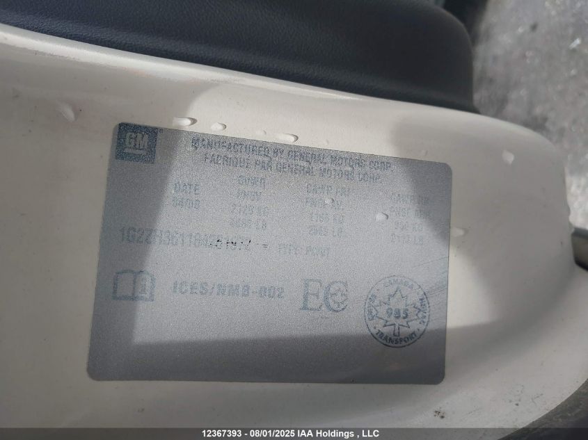 2008 Pontiac G6 Gt VIN: 1G2ZH361184261972 Lot: 12367393X