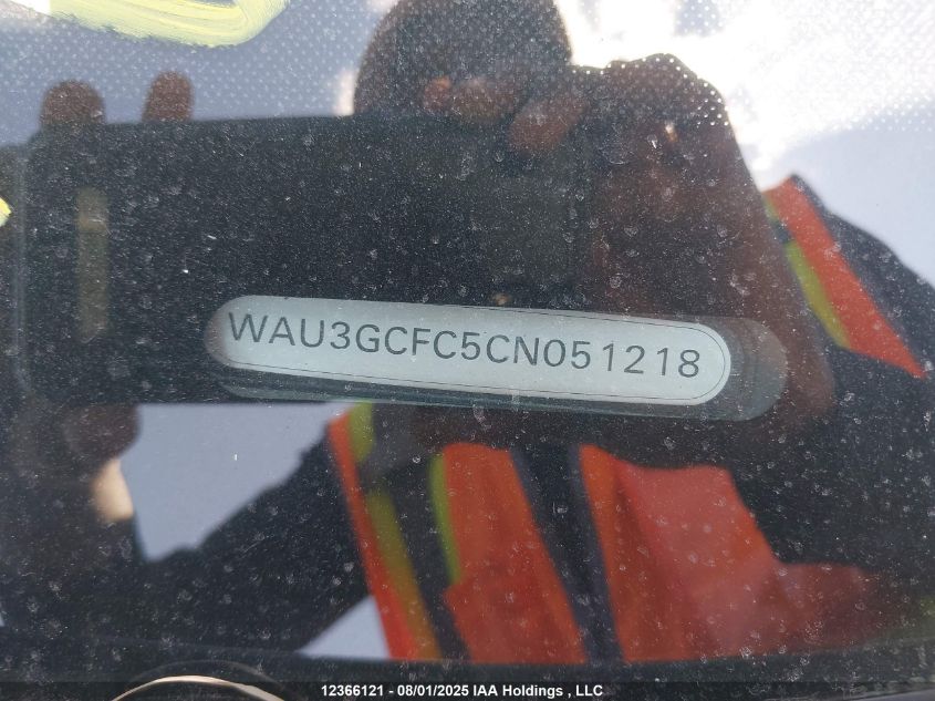 2012 Audi A7 Premium VIN: WAU3GCFC5CN051218 Lot: 12366121X