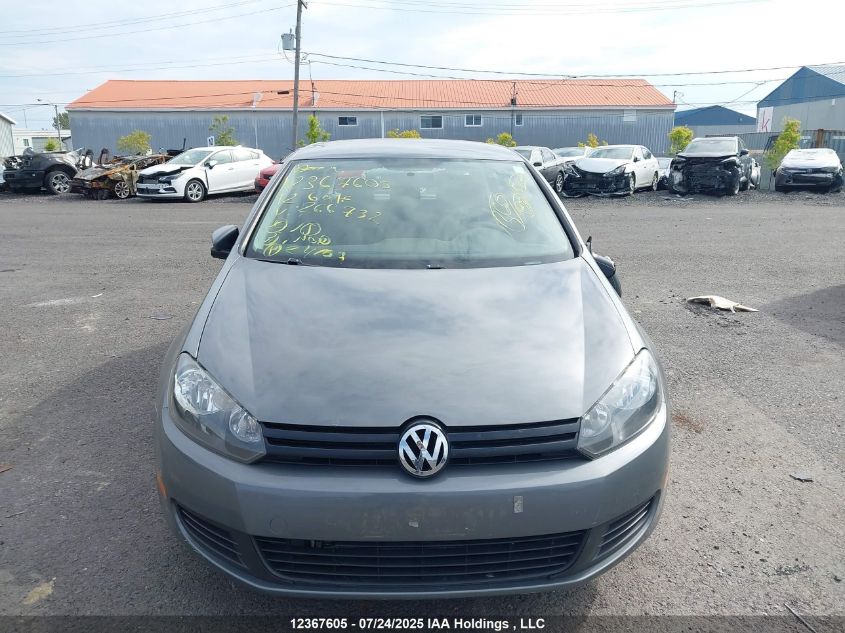 2012 Volkswagen Golf 2.5L Comfortline/2.5L Highline/2.5L Sportline/2.5L Trendline VIN: WVWDA7AJ9CW266732 Lot: 12367605X