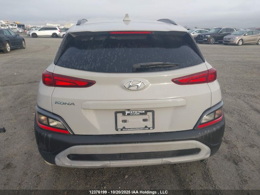 2022 Hyundai Kona Sel VIN: KM8K62AB0NU783397 Lot: 12376199