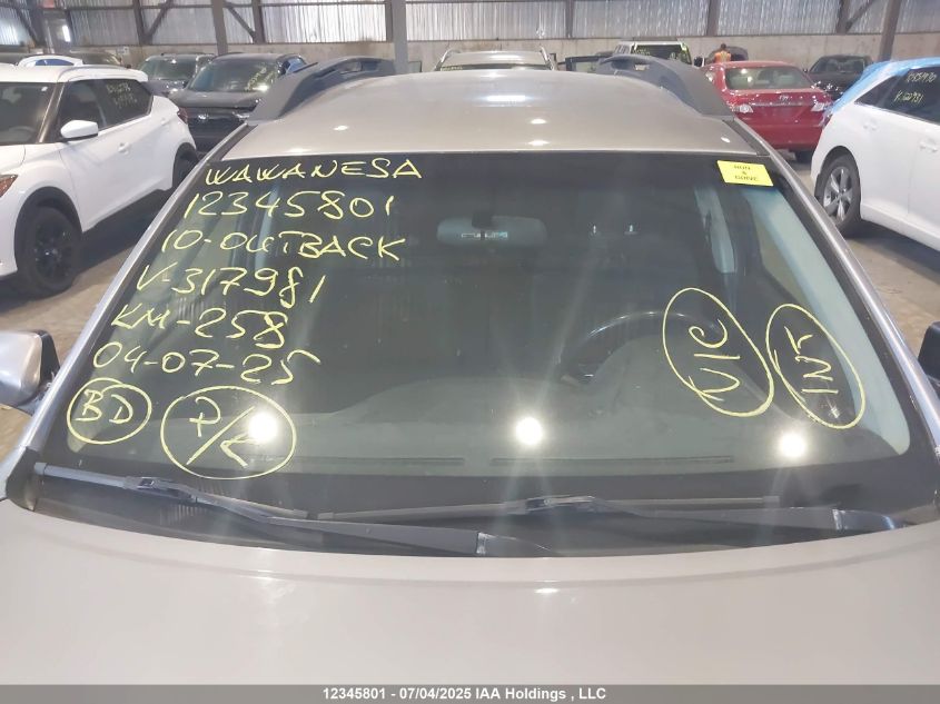 2010 Subaru Outback 2.5I Premium VIN: 4S4BRHBC1A3317981 Lot: 12345801X