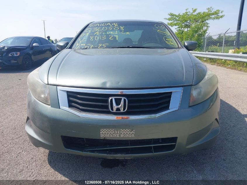 2009 Honda Accord Lx VIN: 1HGCP26399A801329 Lot: 12360508X