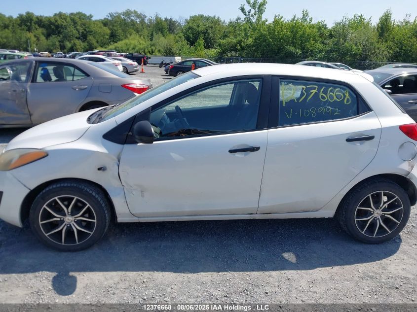 2011 Mazda Mazda2 VIN: JM1DE1HY5B0108992 Lot: 12376668